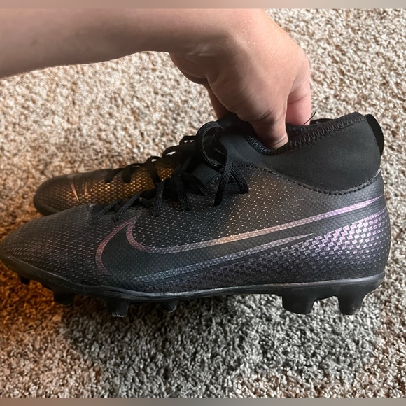 Nike Mercurial Superfly 7 Academy MG 'Black Iridescent' Youth Sz 3 Soccer Cleats - Picture 1 of 4